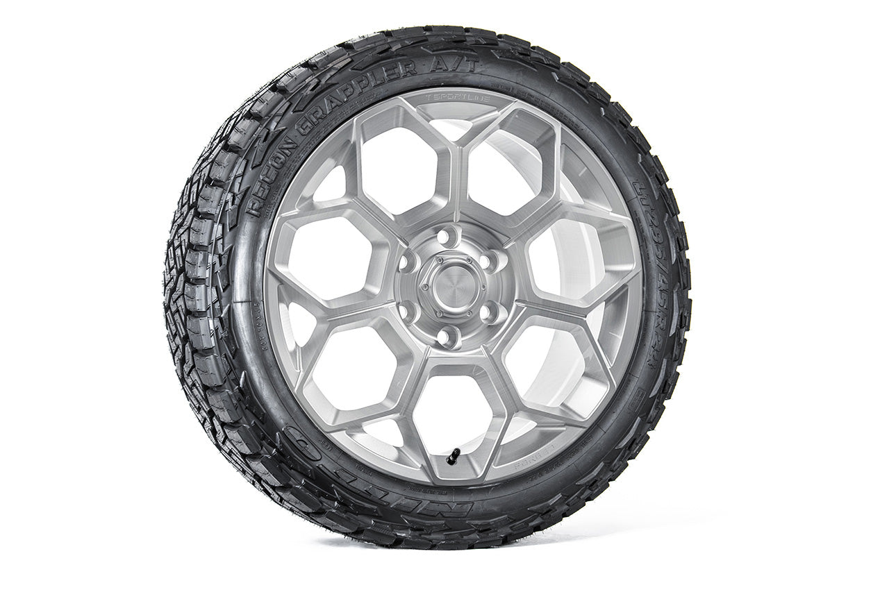 Tesla Cybertruck CT7 24" Fully Forged Lightweight Tesla Wheel and Tire Package (Set of 4) Open Box Special!