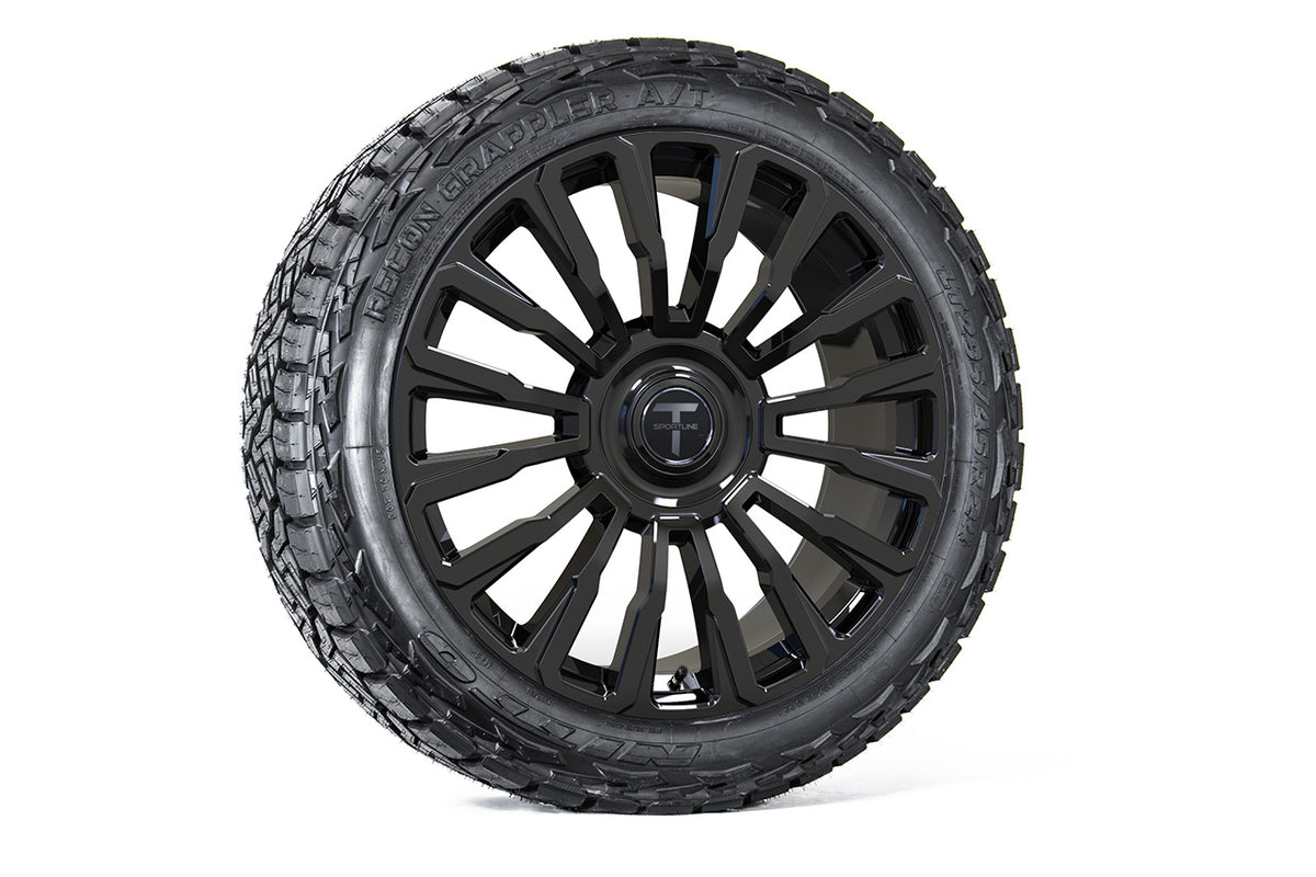 CT8 24&quot; Tesla Cybertruck Fully Forged Monoblock Tesla Wheel and Tire Package (Set of 4)