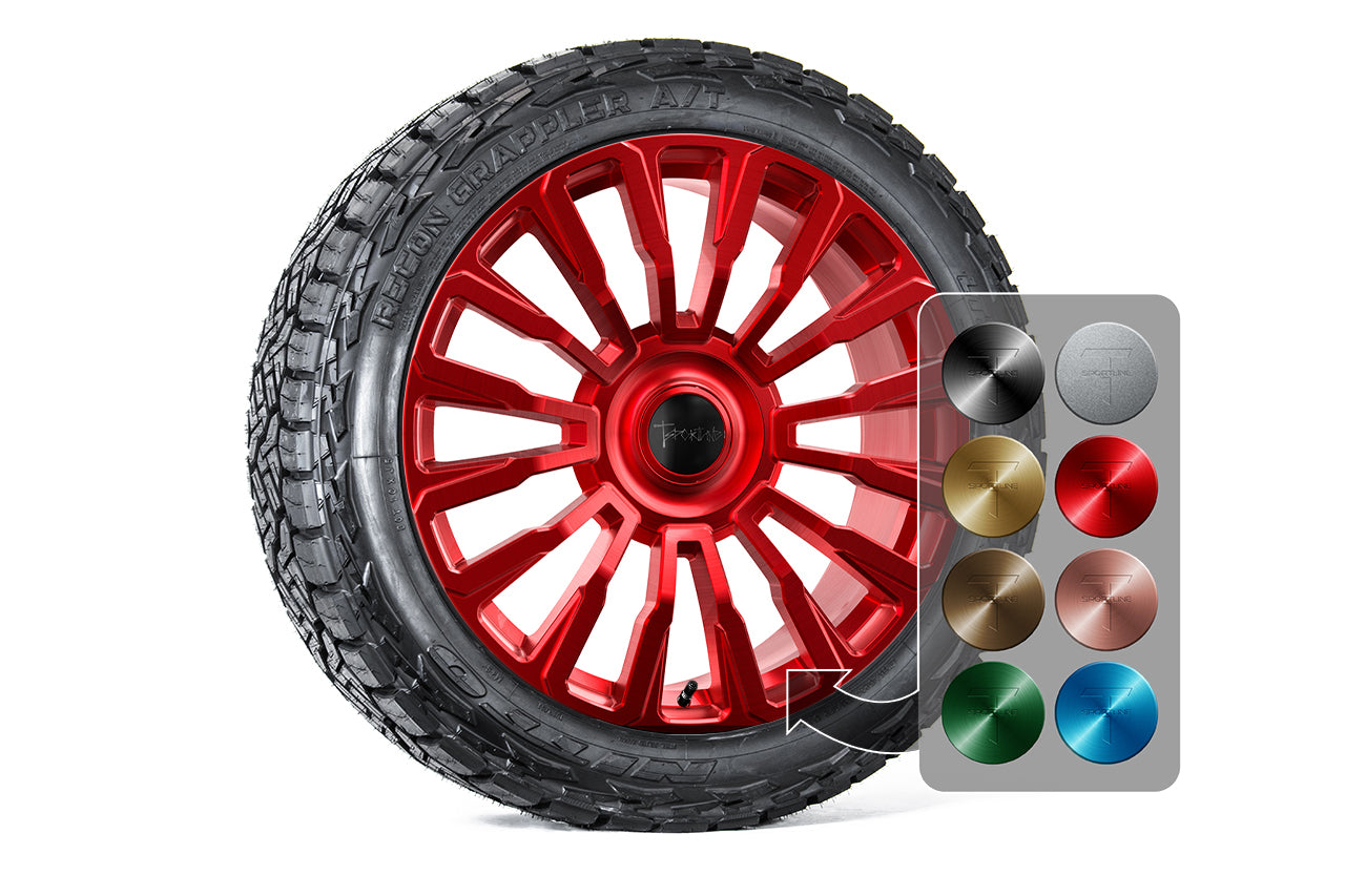 CT8 24" Tesla Cybertruck Fully Forged Monoblock Tesla Wheel and Tire Package (Set of 4)