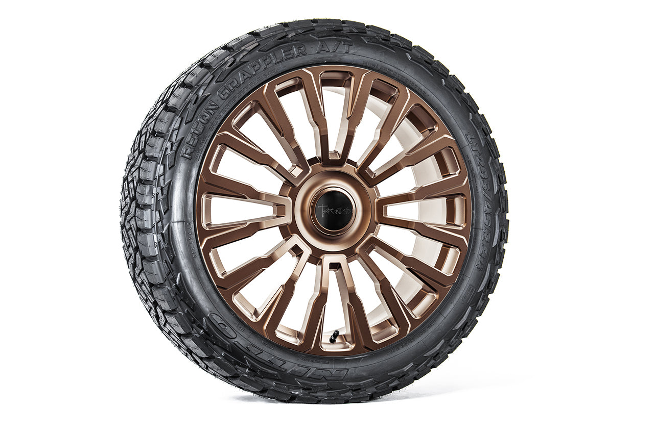 CT8 24" Tesla Cybertruck Fully Forged Monoblock Tesla Wheel and Tire Package (Set of 4)