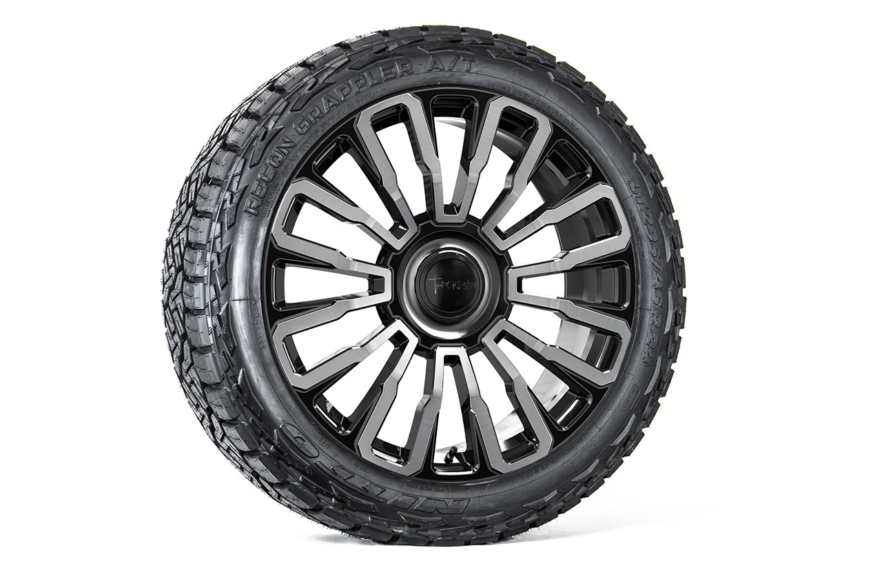 CT8 24" Tesla Cybertruck Fully Forged Monoblock Tesla Wheel and Tire Package (Set of 4)