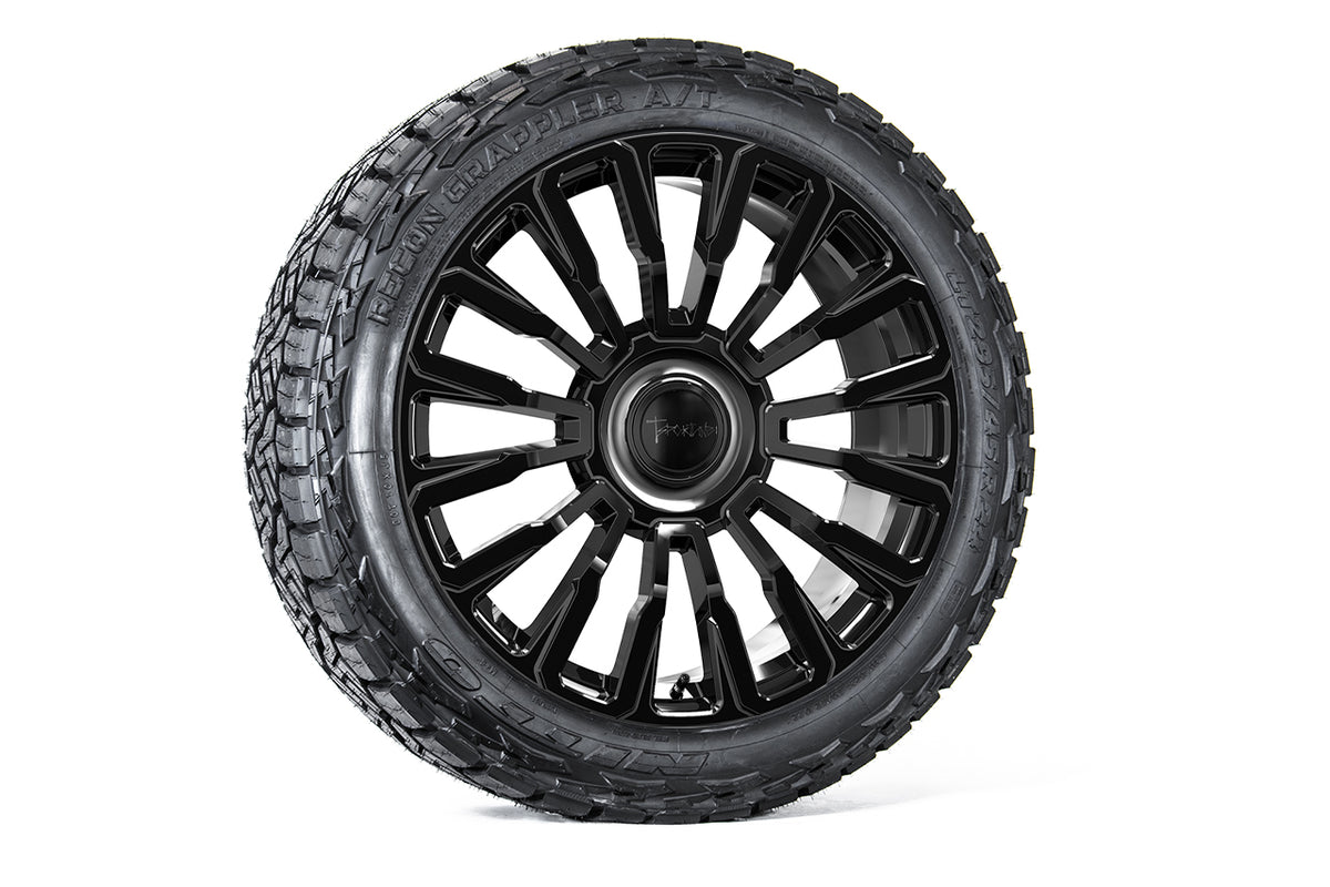 CT8 24&quot; Tesla Cybertruck Fully Forged Monoblock Tesla Wheel and Tire Package (Set of 4)