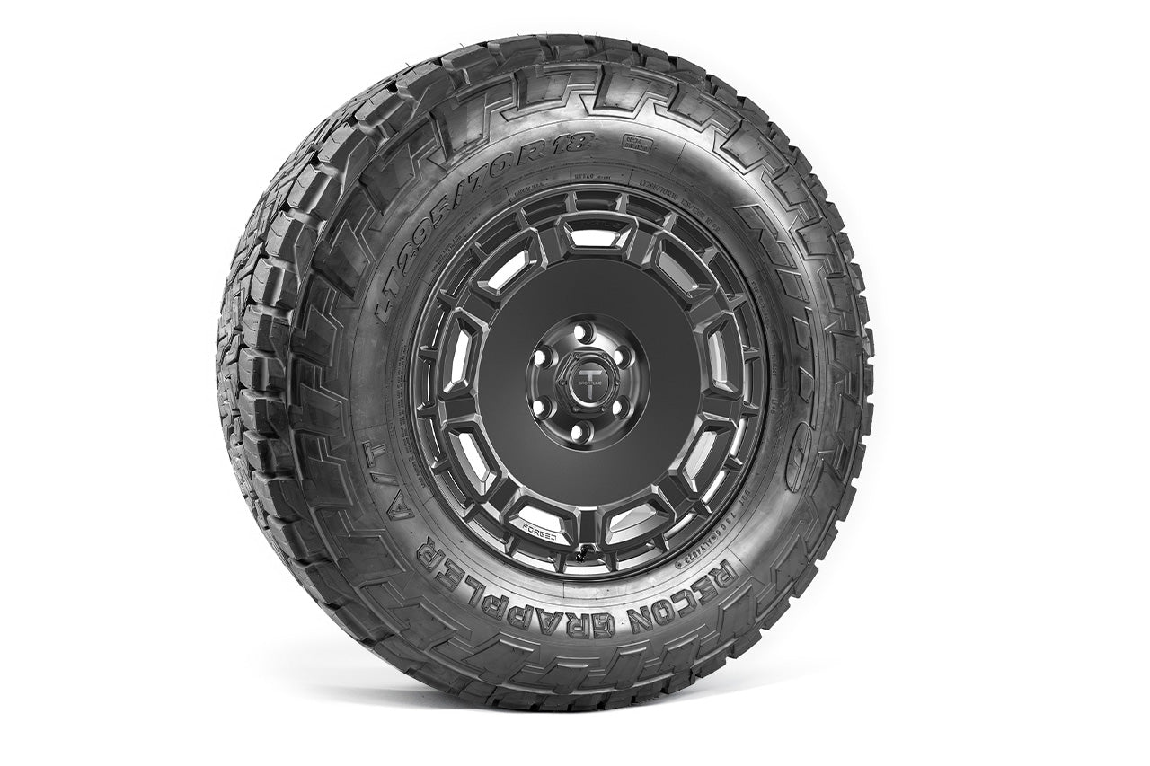 CT9 18" Tesla Cybertruck Fully Forged Lightweight Tesla Wheel and Tire Package (Set of 4)