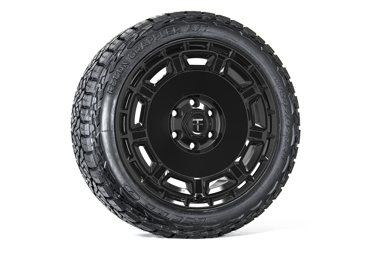 CT9 24" Tesla Cybertruck Fully Forged Lightweight Tesla Wheel and Tire Package (Set of 4)