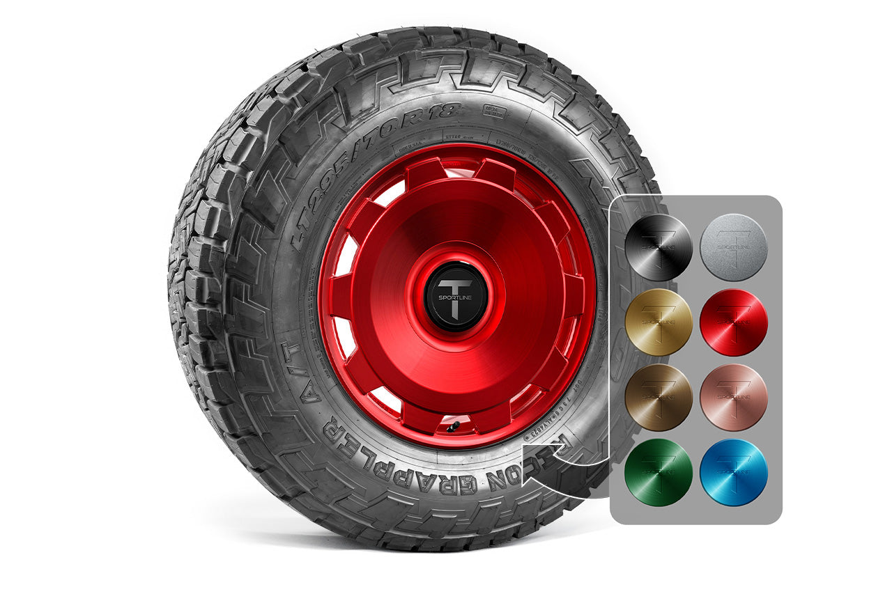 CTM 18" Tesla Cybertruck Fully Forged Monoblock Tesla Wheel and Tire Package (Set of 4)