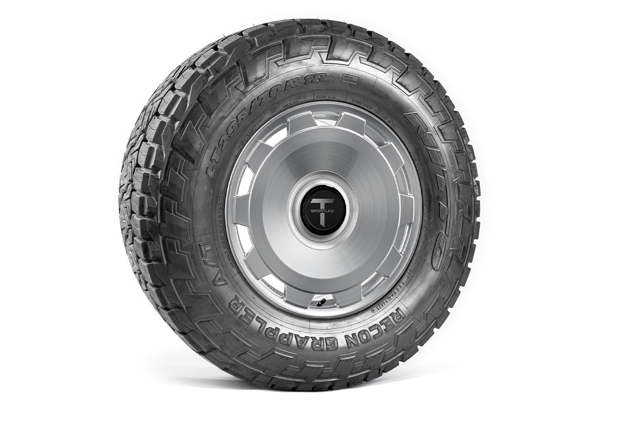 CTM 18" Tesla Cybertruck Fully Forged Monoblock Tesla Wheel and Tire Package (Set of 4)