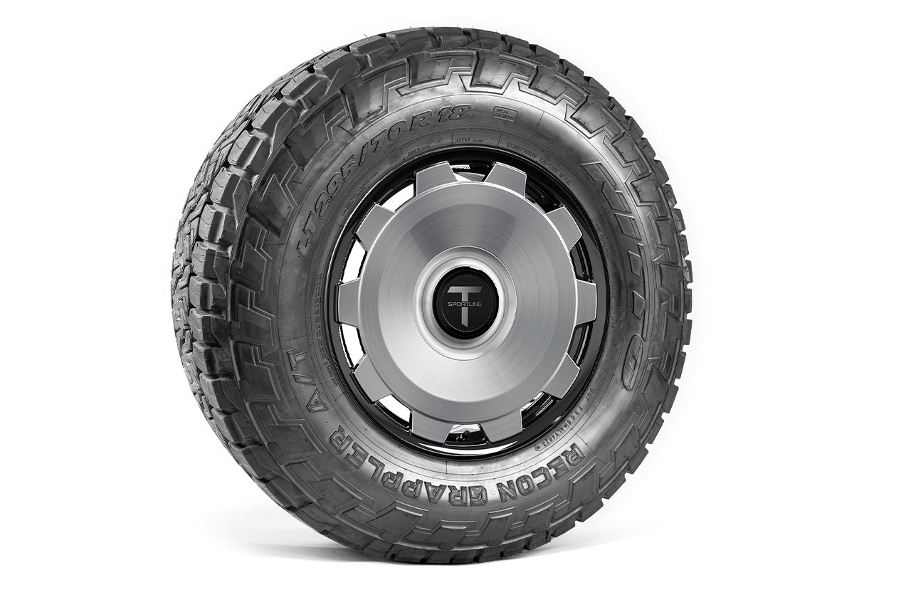 CTM 18" Tesla Cybertruck Fully Forged Monoblock Tesla Wheel and Tire Package (Set of 4)