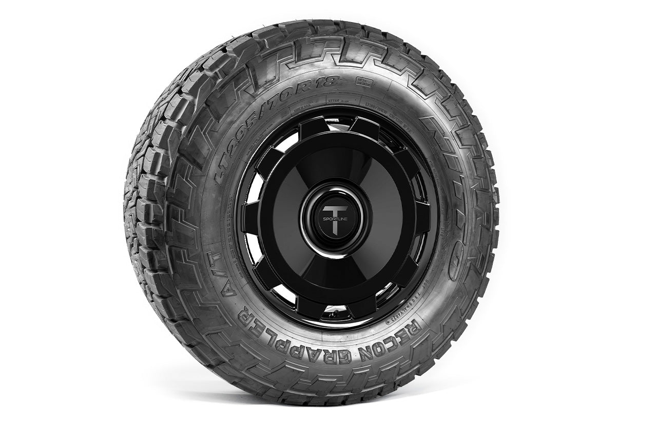 CTM 18" Tesla Cybertruck Fully Forged Monoblock Tesla Wheel and Tire Package (Set of 4)