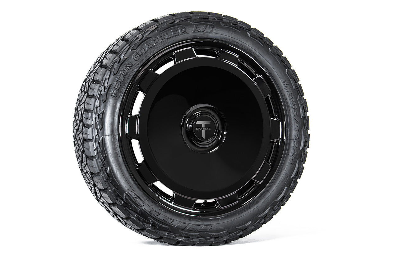 CTM 24" Tesla Cybertruck Fully Forged Monoblock Tesla Wheel and Tire Package (Set of 4)