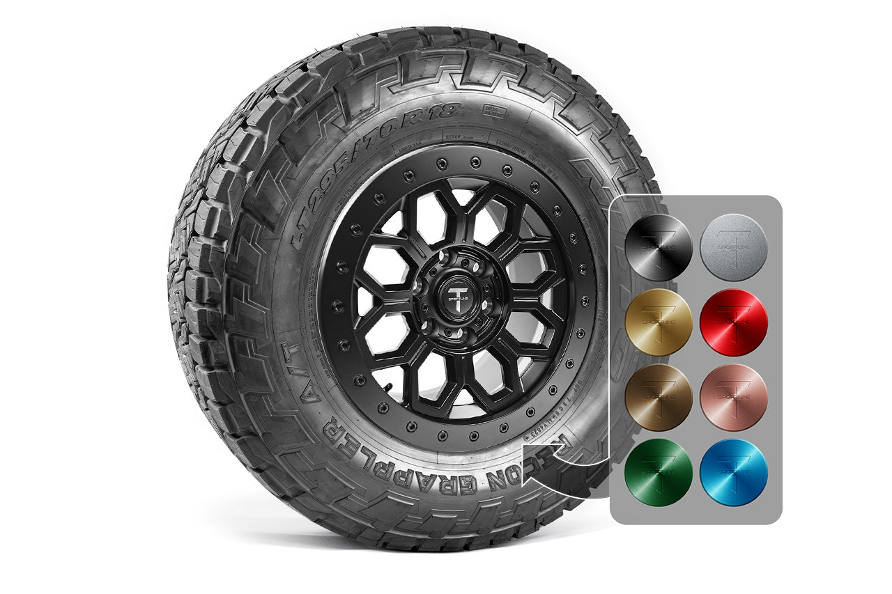 CTRB 18" Tesla Cybertruck Beadlock Off Road Forged Tesla Wheel and Tire Package (Set of 4)
