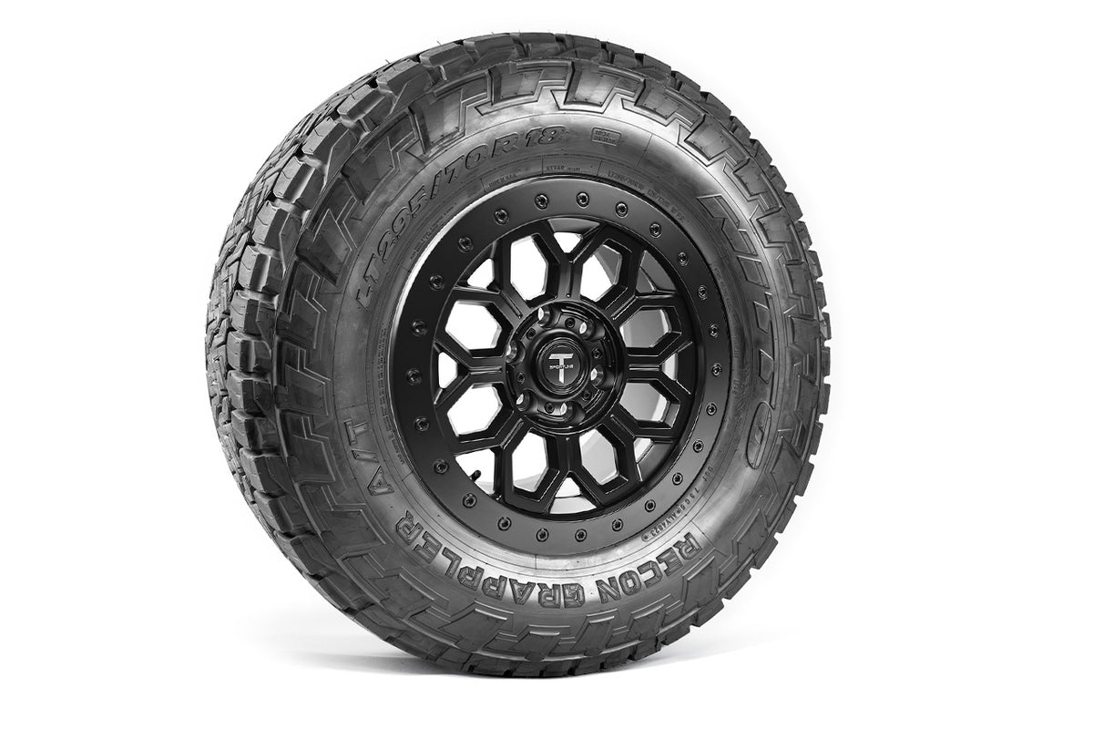 CTRB 18&quot; Tesla Cybertruck Beadlock Off Road Forged Tesla Wheel and Tire Package (Set of 4)