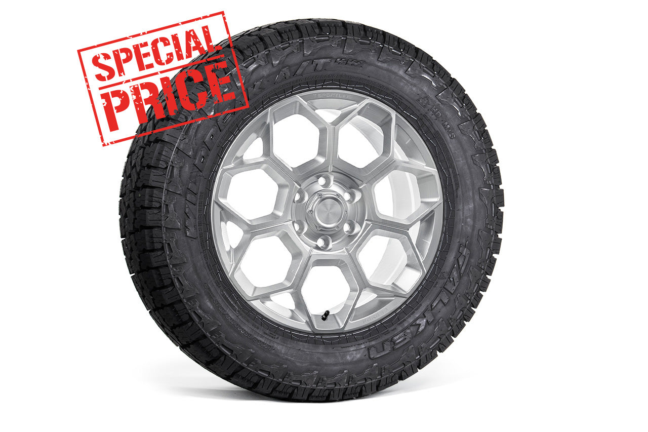 Tesla Cybertruck CT7 20" Fully Forged Lightweight Tesla Wheel and Tire Package (Set of 4) Open Box Special!