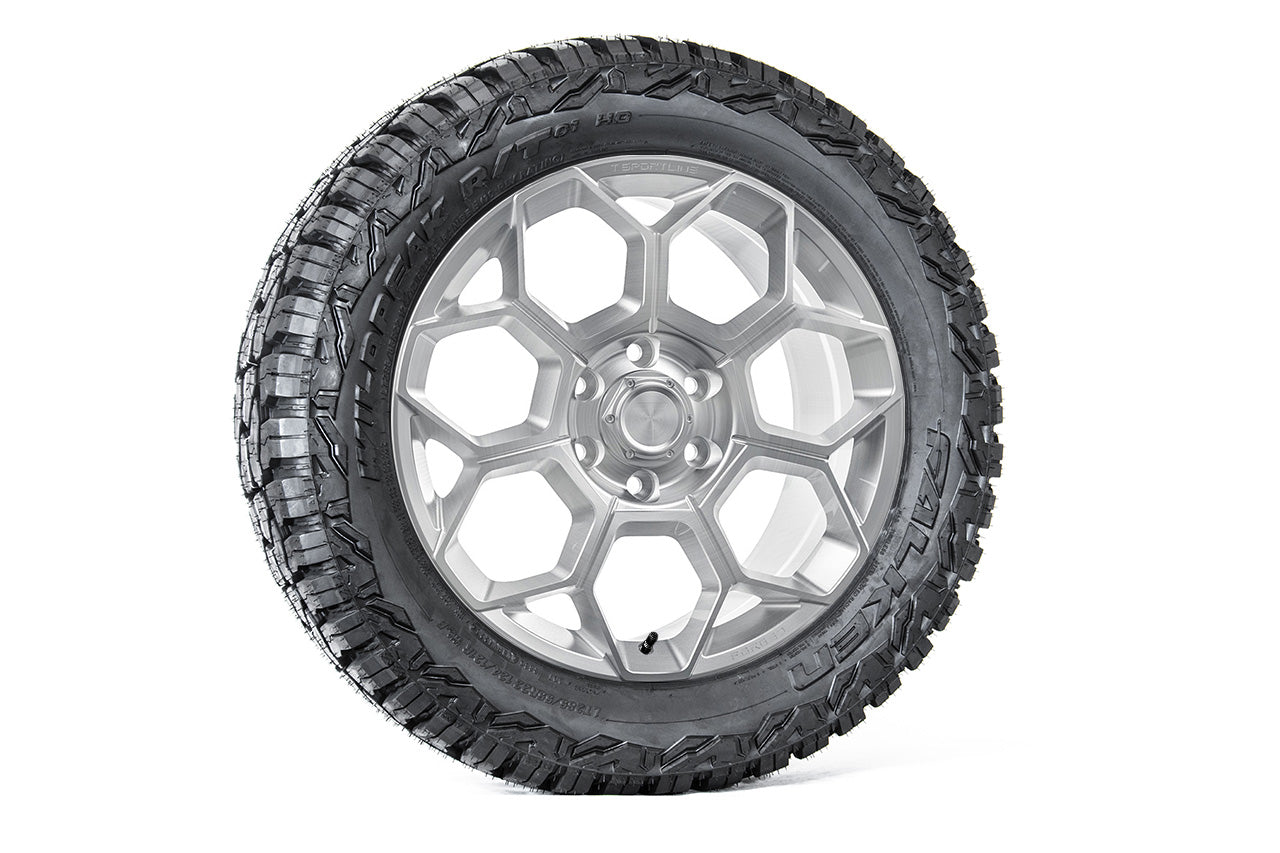 CT7 22" Tesla Cybertruck Fully Forged Lightweight Tesla Wheel and Tire Package (Set of 4)