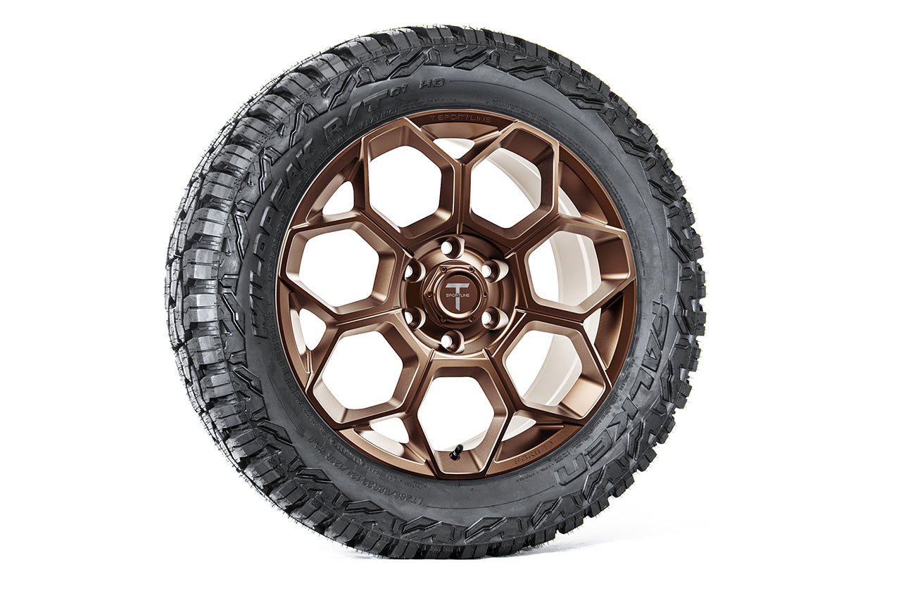 CT7 22" Tesla Cybertruck Fully Forged Lightweight Tesla Wheel and Tire Package (Set of 4)