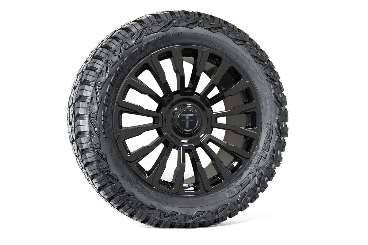 CT8 22&quot; Tesla Cybertruck Fully Forged Lightweight Tesla Wheel and Tire Package (Set of 4)