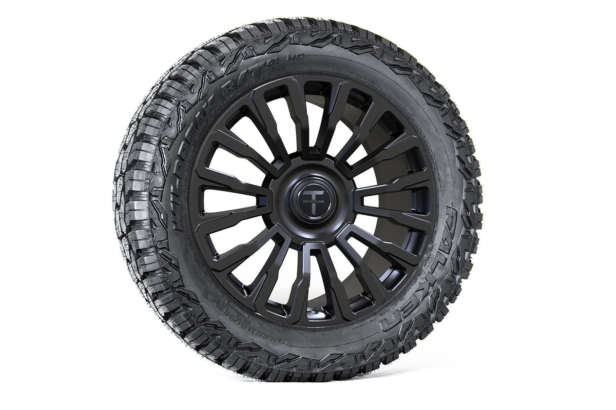 CT8 22&quot; Tesla Cybertruck Fully Forged Lightweight Tesla Wheel and Tire Package (Set of 4)