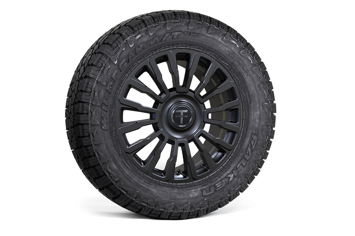 CT8 20&quot; Tesla Cybertruck Fully Forged Monoblock Tesla Wheel and Tire Package (Set of 4)