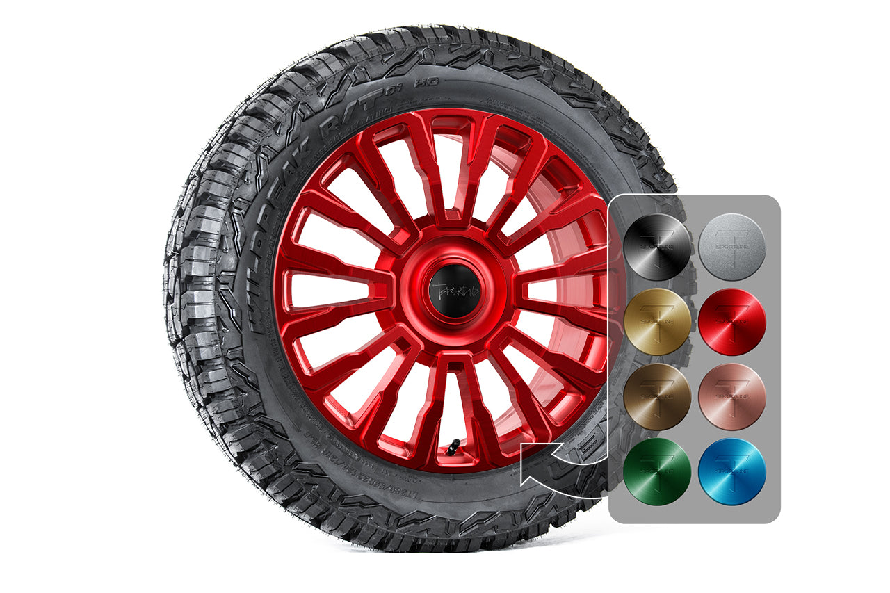 CT8 22" Tesla Cybertruck Fully Forged Lightweight Tesla Wheel and Tire Package (Set of 4)