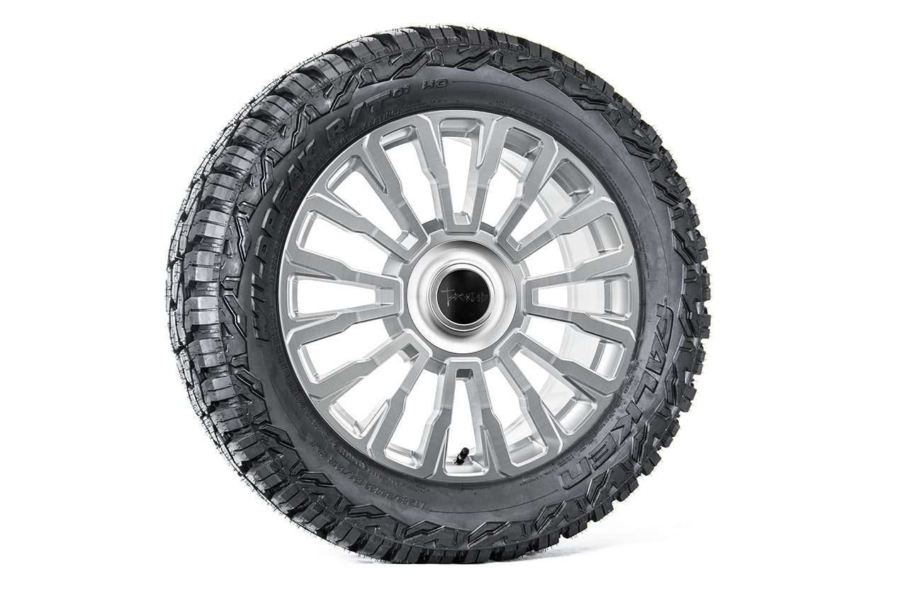 CT8 22" Tesla Cybertruck Fully Forged Lightweight Tesla Wheel and Tire Package (Set of 4)