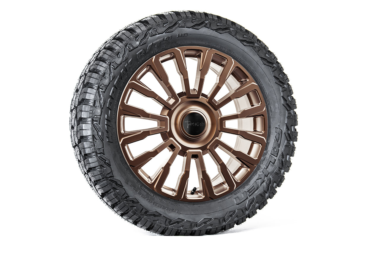 CT8 22" Tesla Cybertruck Fully Forged Lightweight Tesla Wheel and Tire Package (Set of 4)