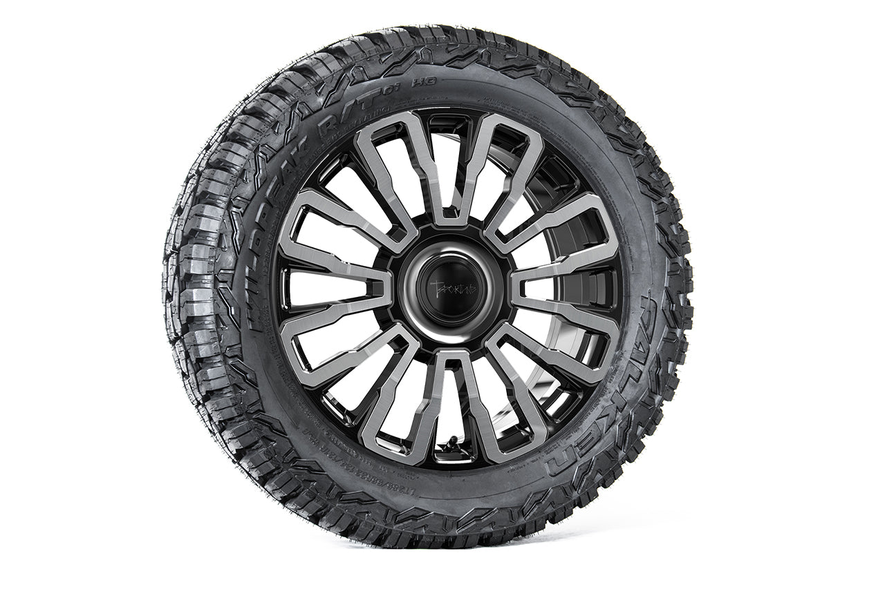 CT8 22" Tesla Cybertruck Fully Forged Lightweight Tesla Wheel and Tire Package (Set of 4)