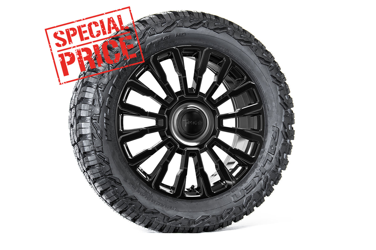 Tesla Cybertruck CT8 22&quot; Fully Forged Lightweight Tesla Wheel and Tire Package (Set of 4) Open Box Special!
