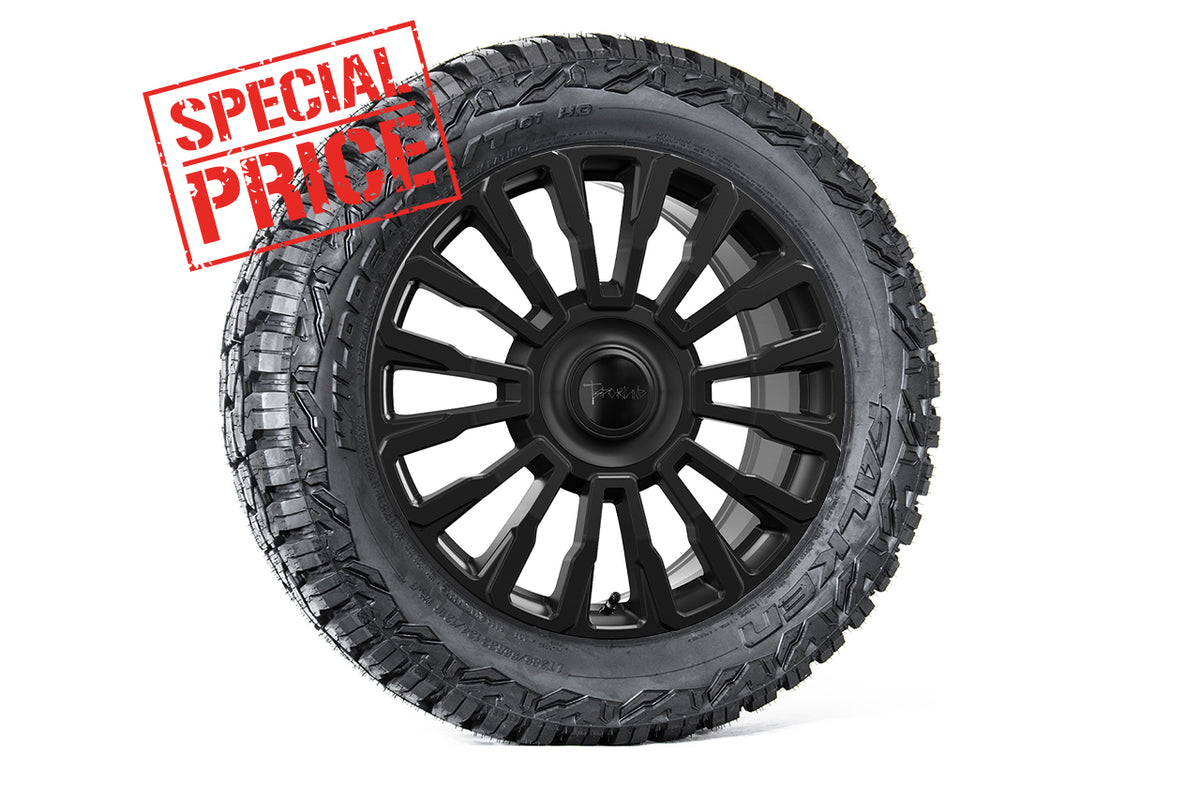 Tesla Cybertruck CT8 22&quot; Fully Forged Lightweight Tesla Wheel and Tire Package (Set of 4) Open Box Special!