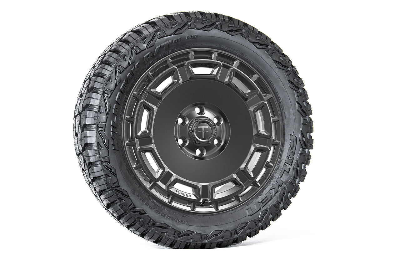 CT9 22" Tesla Cybertruck Fully Forged Lightweight Tesla Wheel and Tire Package (Set of 4)