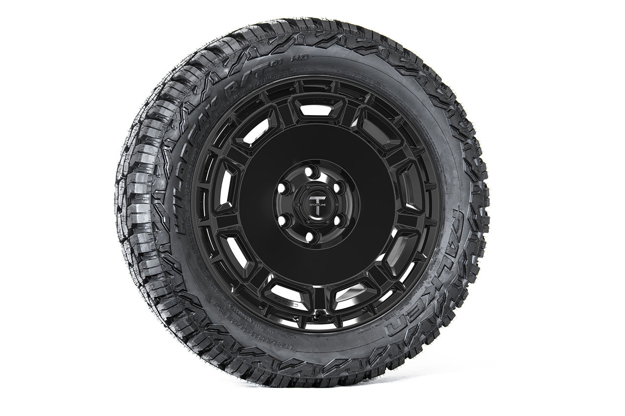 CT9 22" Tesla Cybertruck Fully Forged Lightweight Tesla Wheel and Tire Package (Set of 4)