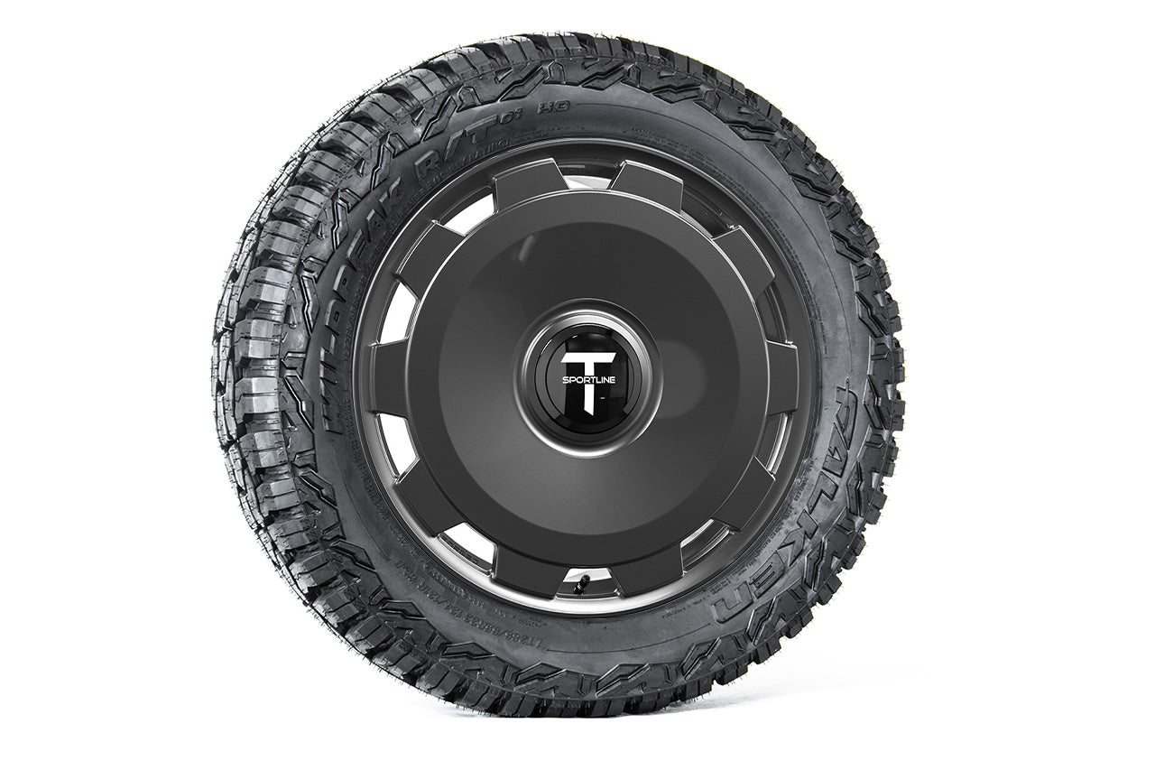 CTM 22" Tesla Cybertruck Fully Forged Monoblock Tesla Wheel and Tire Package (Set of 4)