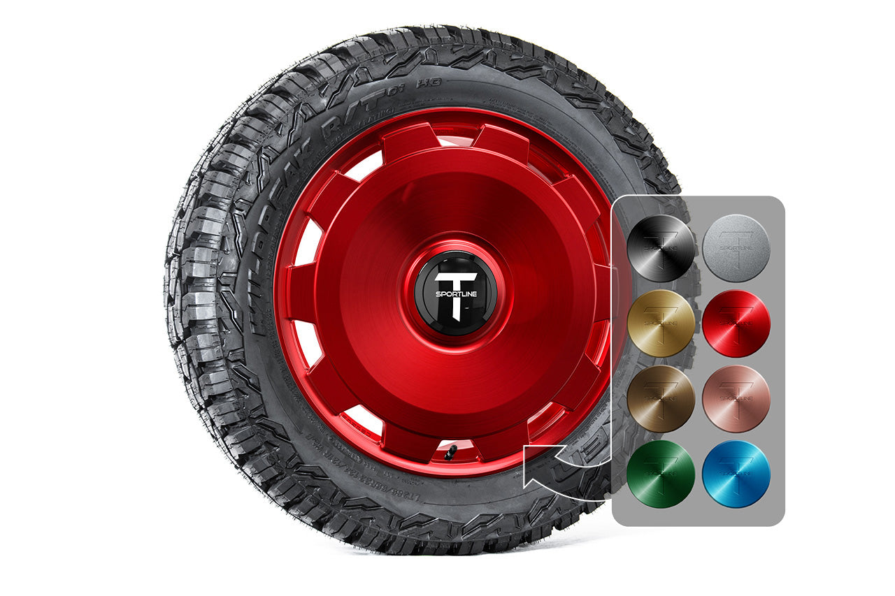 CTM 22" Tesla Cybertruck Fully Forged Monoblock Tesla Wheel and Tire Package (Set of 4)