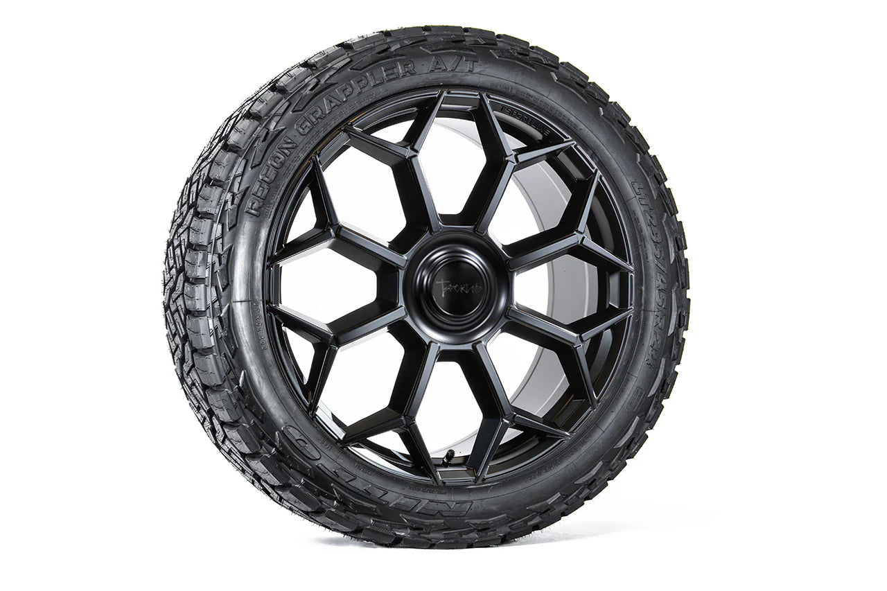 TC8 24" Tesla Cybertruck Flow Forged Monoblock Tesla Wheel and Tire Package (Set of 4)