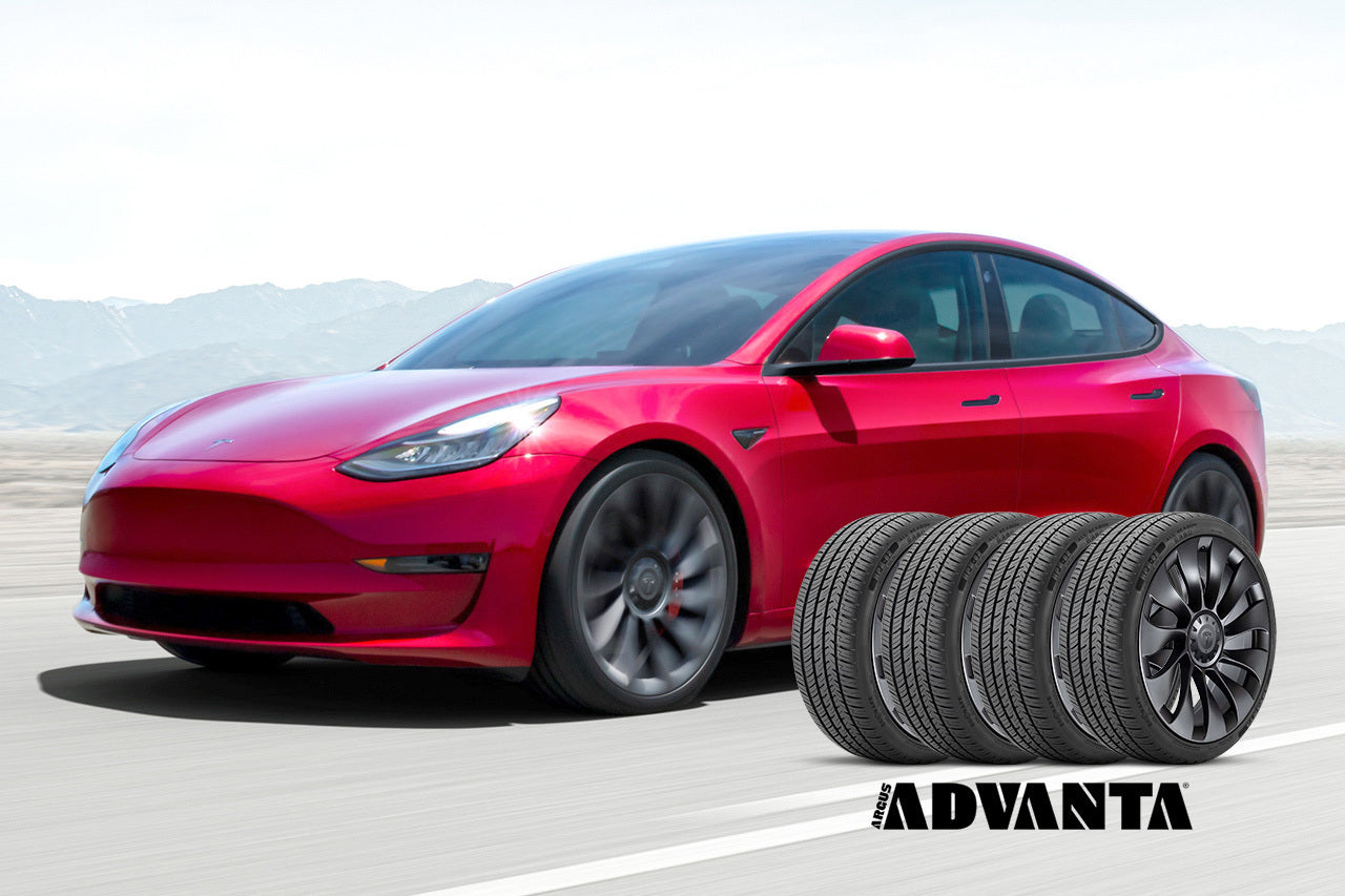 Tesla Model 3 - Mounted, Balanced & Installed Set of 4 New Tires (Advanta HPZ-02 All Season Peformance)