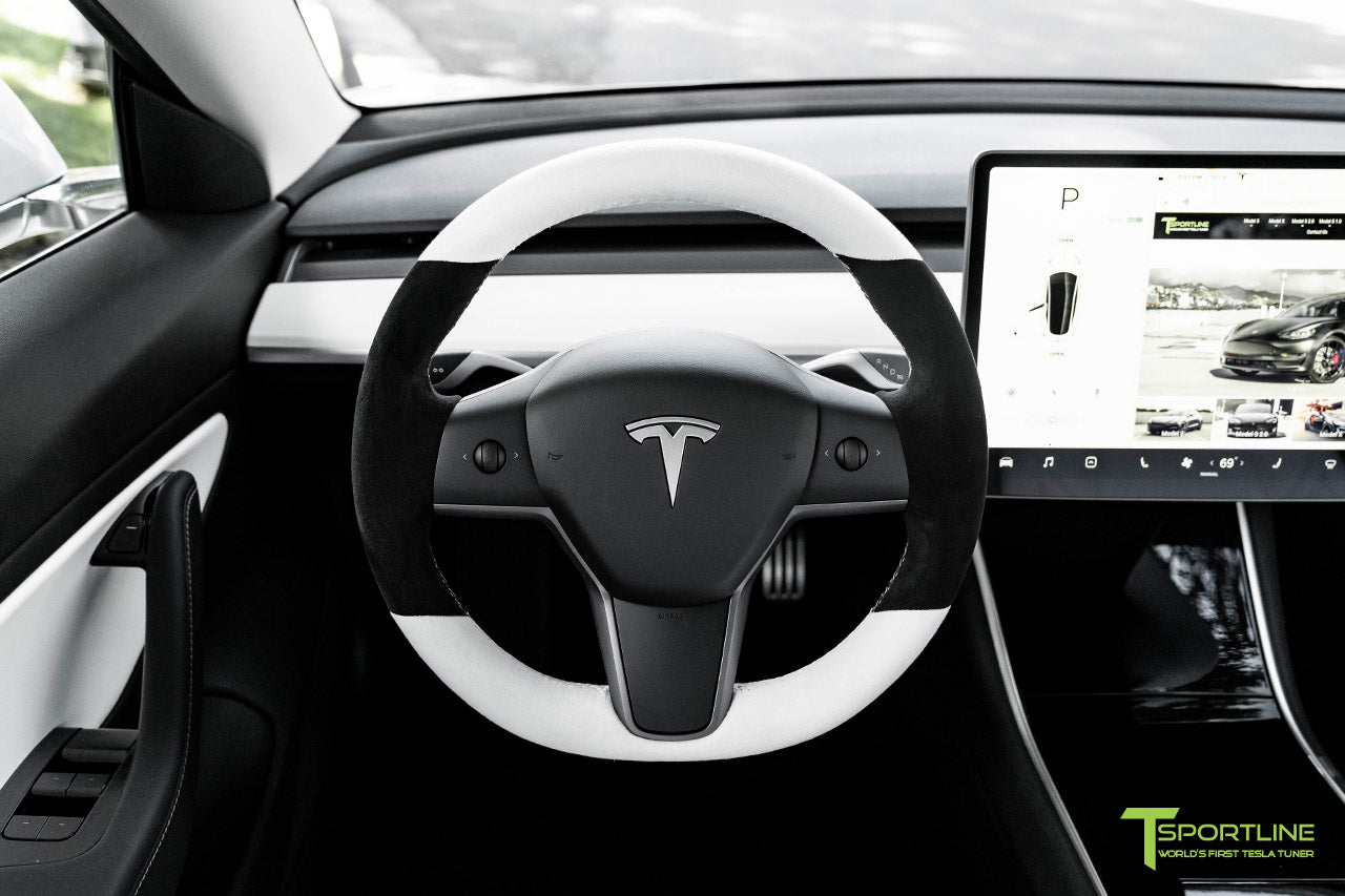 Tesla Model 3 / Y Custom Steering Wheels - Carbon Fiber, Wood, Leather