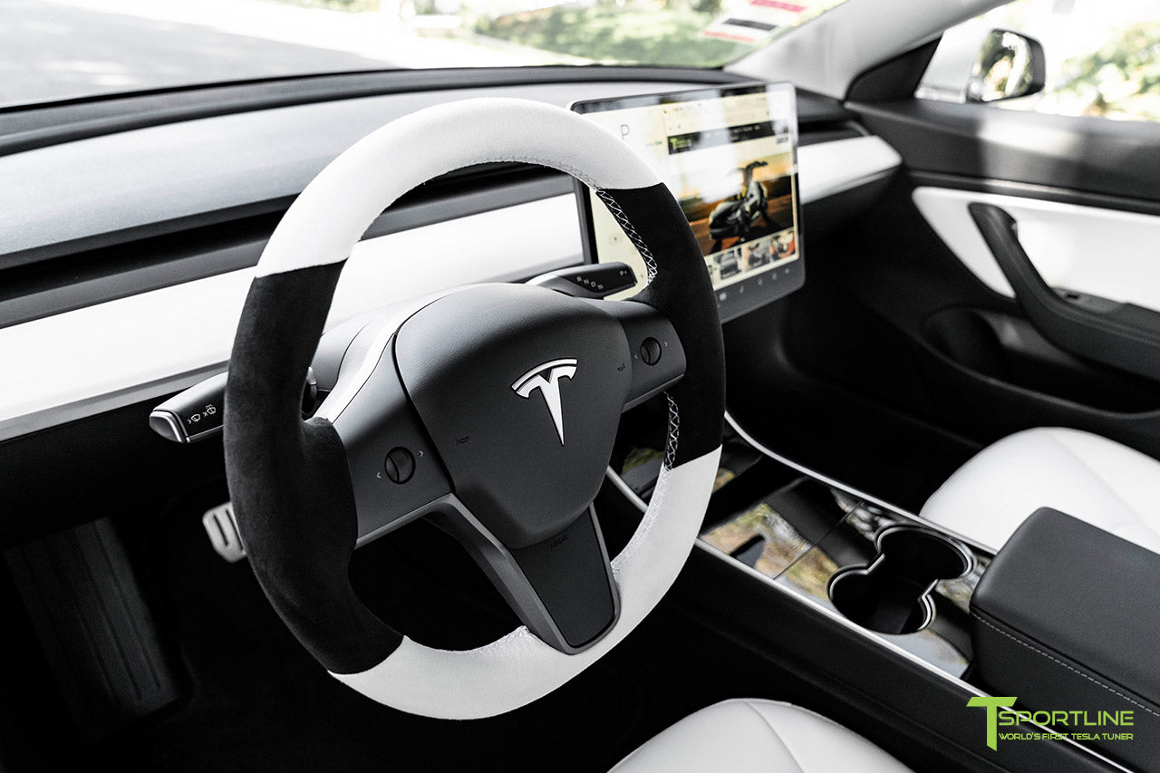 Tesla Model 3 / Y Custom Steering Wheels - Carbon Fiber, Wood, Leather