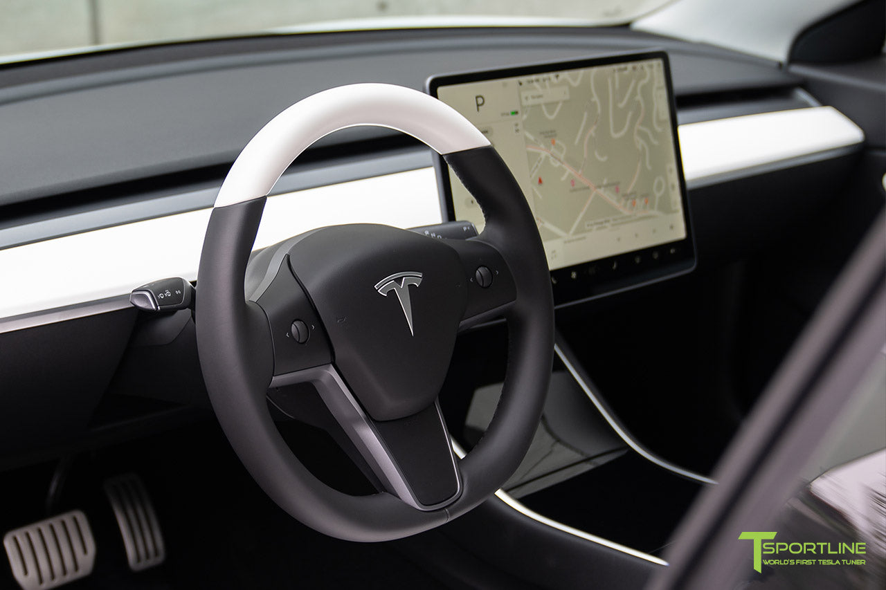 Tesla Model 3 / Y Custom Steering Wheels - Carbon Fiber, Wood, Leather