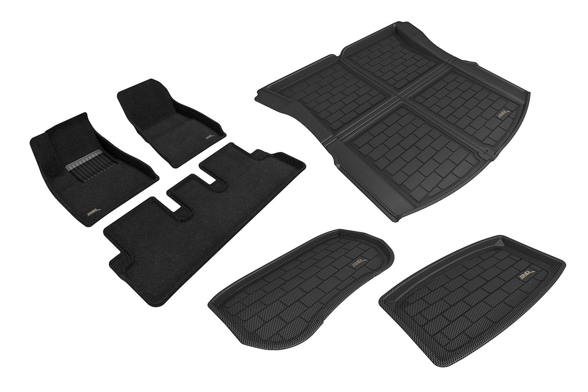 Tesla Model 3 Highland MAXpider 3D Elegant All-Weather Custom Fit Floor Liner Mats (set of 3)