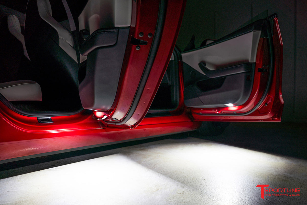 Tesla Model 3 / Y / S / X / Cybertruck Mega-Bright LED Door / Puddle Lights (Set of 4)