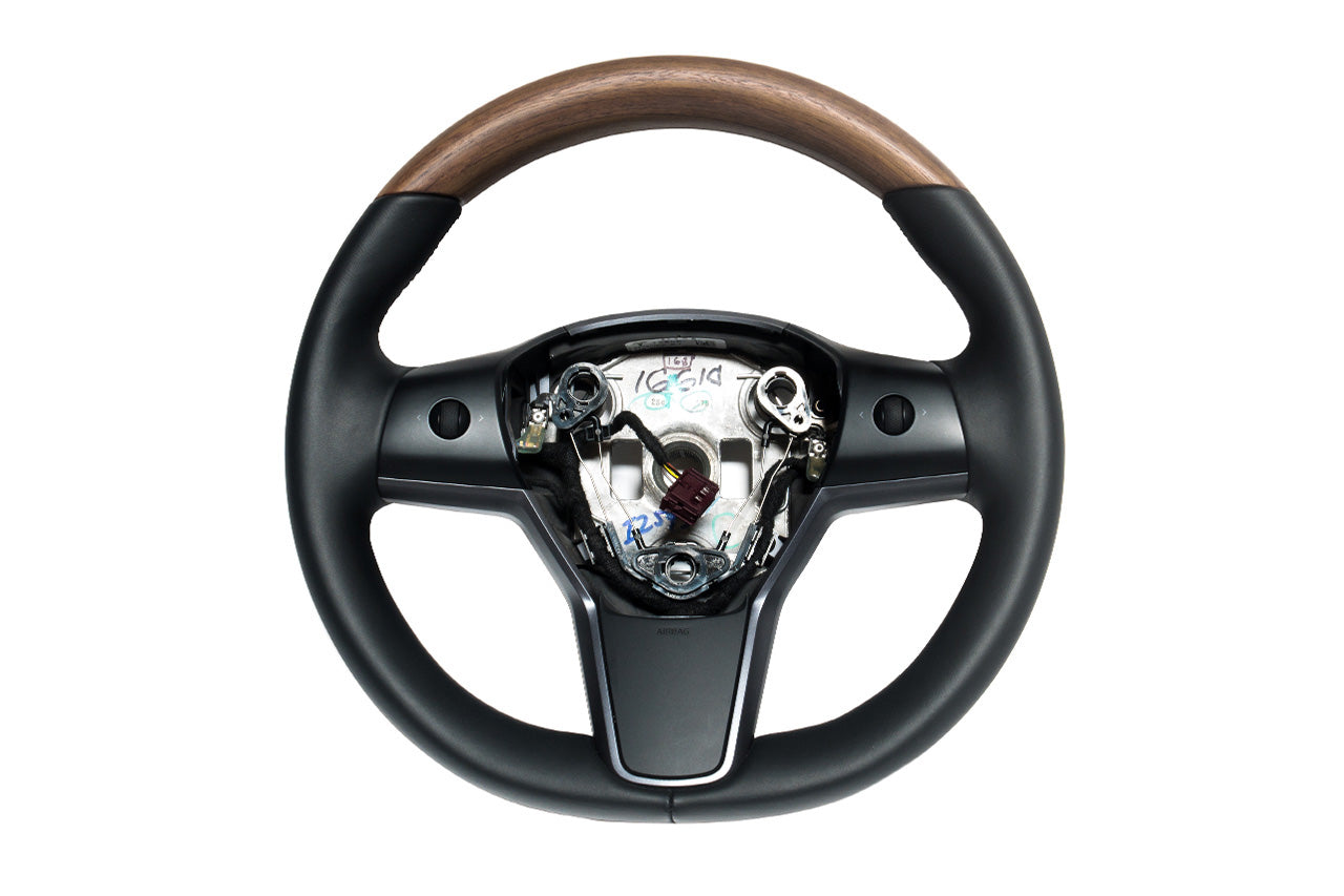 Tesla Model 3 / Y Custom Steering Wheels - Carbon Fiber, Wood, Leather
