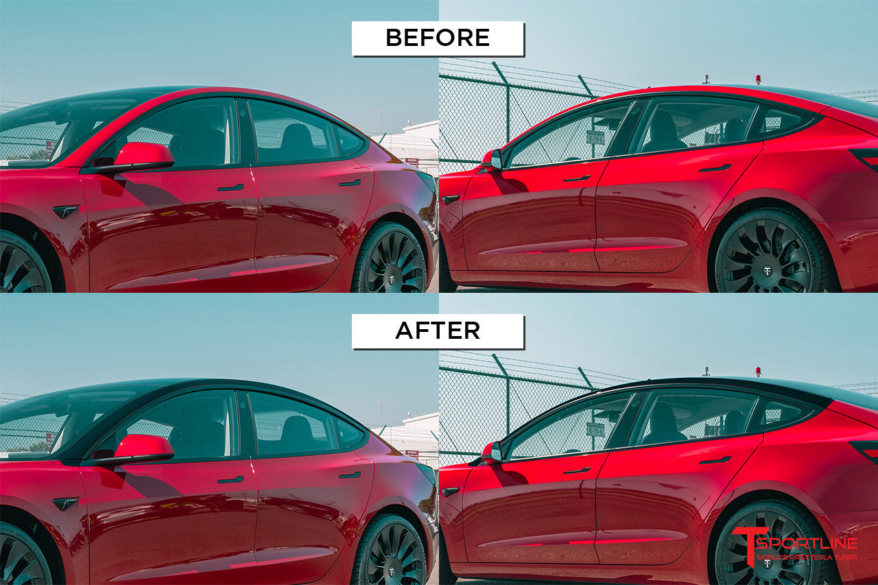 Tesla Model 3 DIY Pillar Delete Black Vinyl Trim Wrap Kit