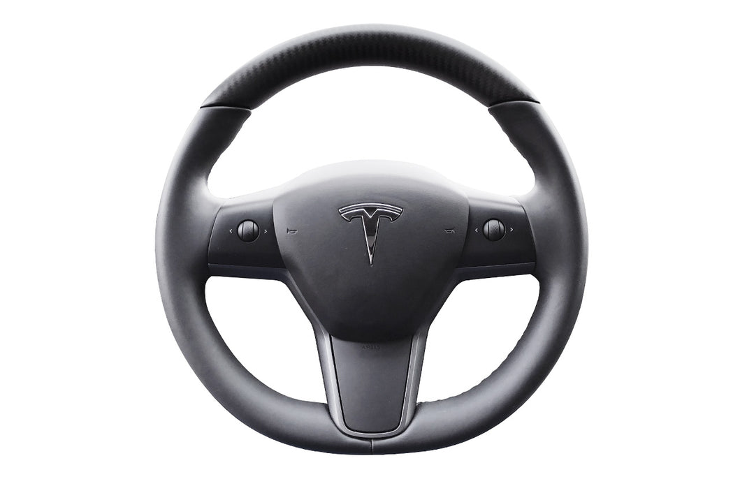 thumbnail image 2 of Genuine Tesla Heated Leather Steering Wheel – Fits Model 3 & Model Y (Part #1490214-00-B) 2 of 3