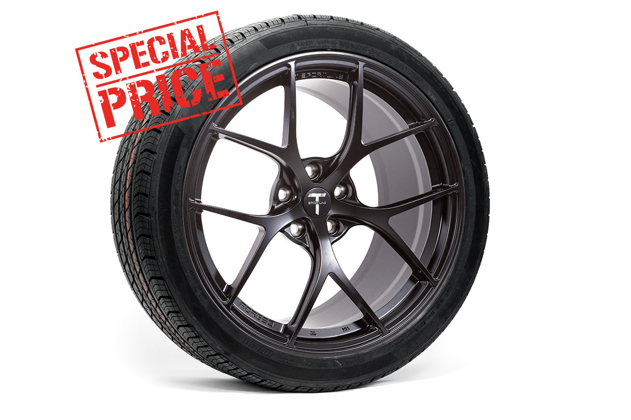 Tesla Model 3 TXL115 19" Fully Forged Lightweight Tesla Wheel and Tire Package (Set of 4) Open Box Special!