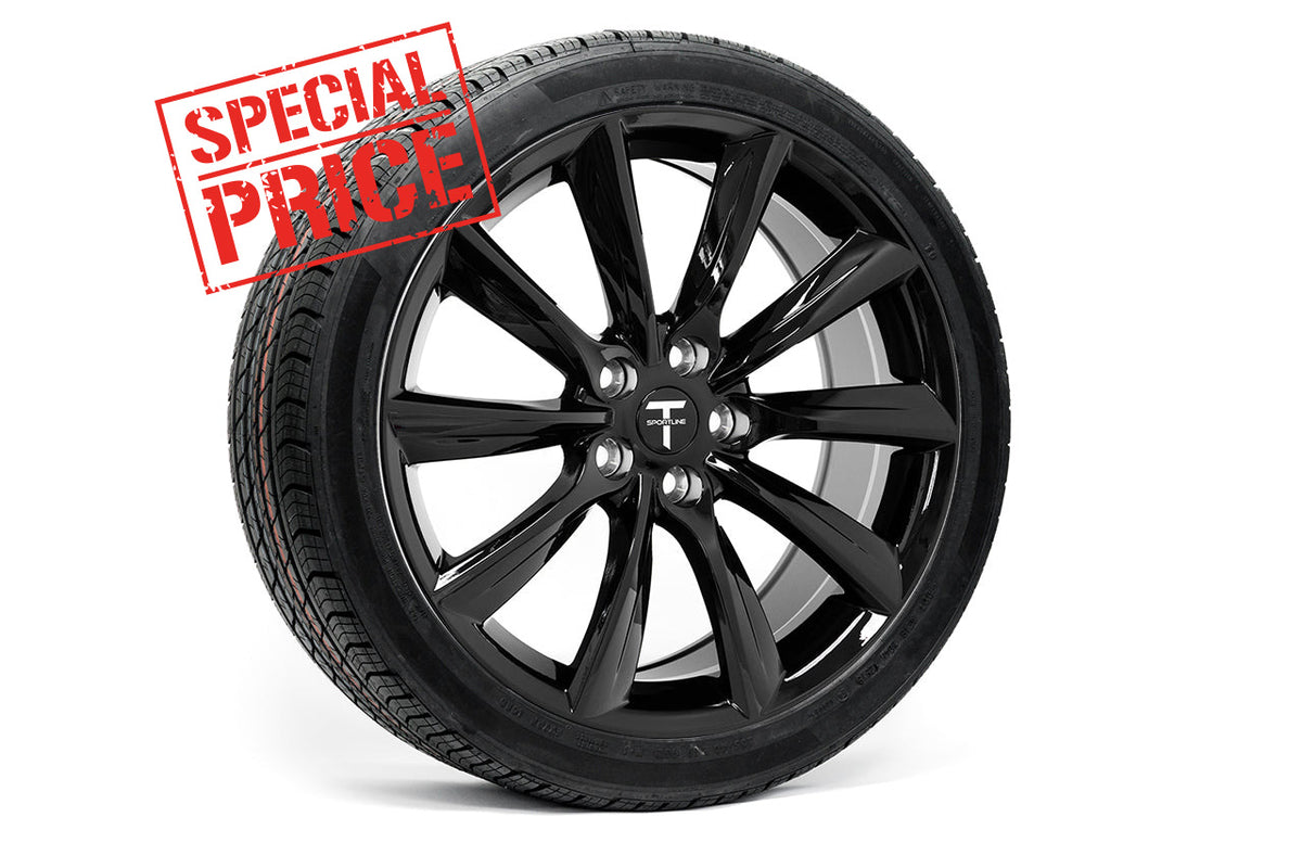 Tesla Model 3 TST 19&quot; Wheel and Tire Package in Gloss Black (Set of 4) Open Box Special!