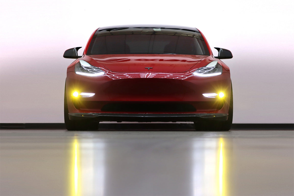 Alpharex Dual Color LED Projector Fog Lights for Tesla Model 3 / Y