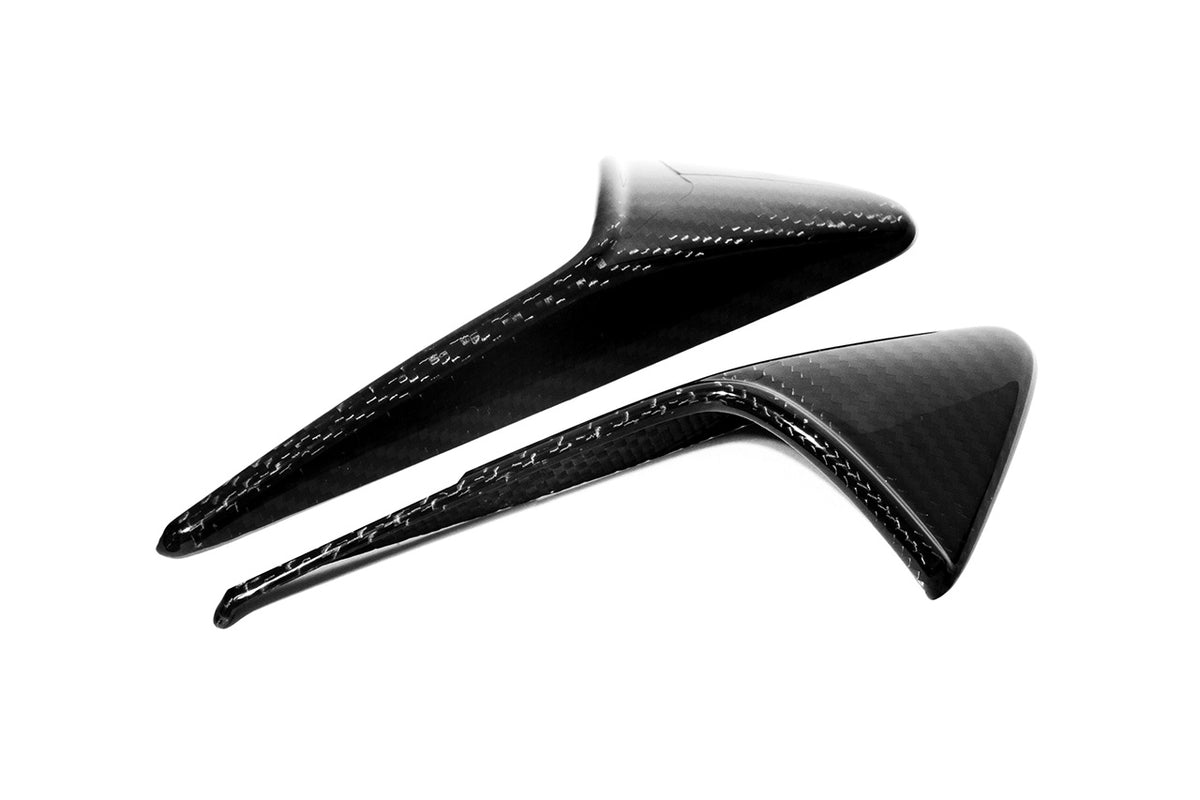 Tesla Model X Long Range &amp; Plaid Precision Carbon Fiber Fender Camera Covers (Set of 2)