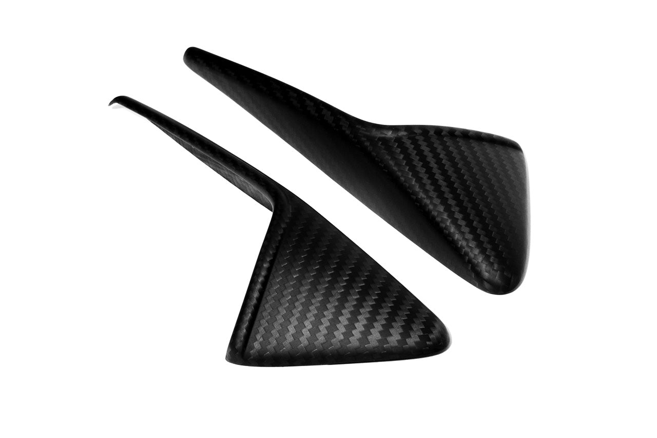Tesla Model X Long Range & Plaid Precision Carbon Fiber Fender Camera Covers (Set of 2)
