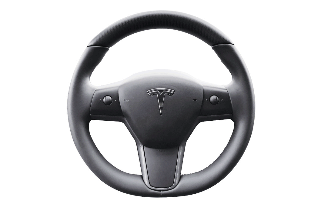 Tlyard Yoke Steering Wheel Personalized For Tesla 3 Y, Perforated Black Nappa Leather For Tesla Model 3 2017-2023, Model Y 2019-2024 With Heating