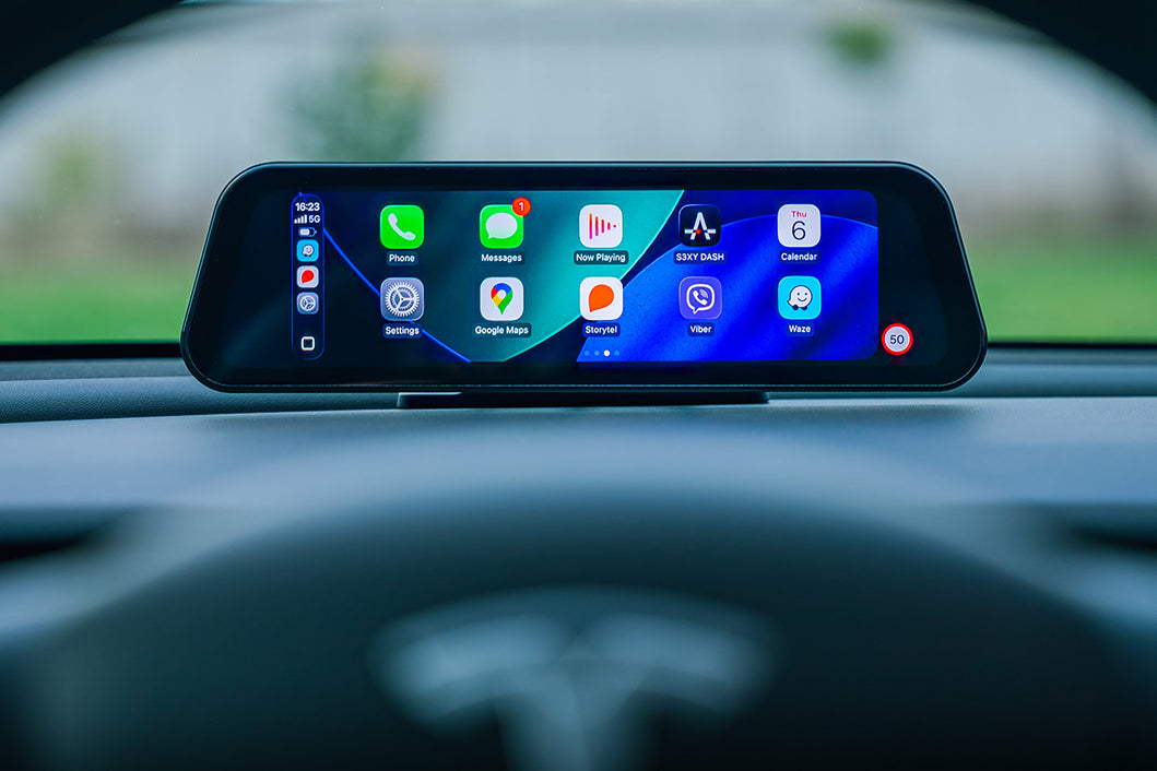 S3XY Dash テスラ用ヘッドアップディスプレイ S3XY Dash for Tesla Model 3 / Y Dashboard - CarPlay and Android