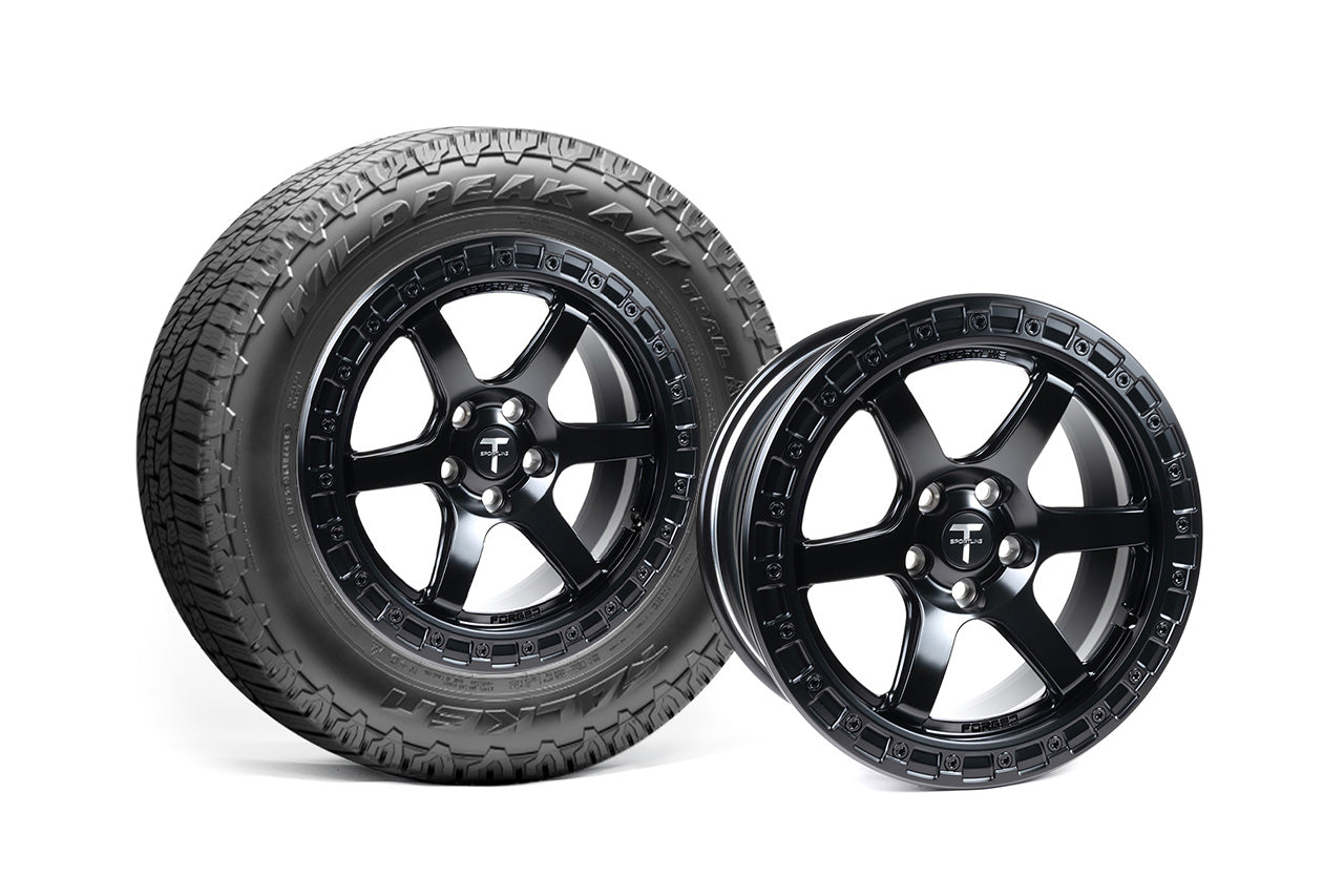 T6B Beadlock Off-Road 18" Tesla Model Y Overland Adventure Wheel And Tire Package (Set Of 4)