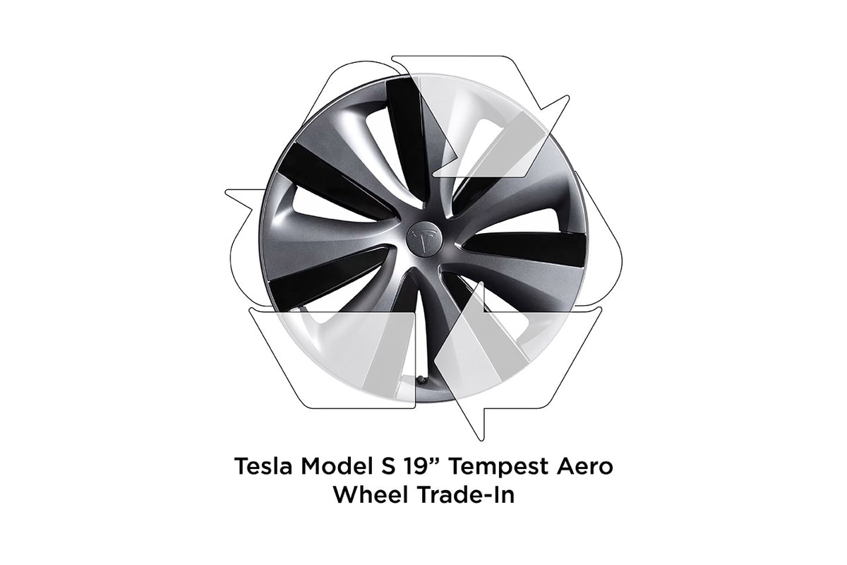 $300 REBATE! Trade-In Your Factory Tesla Model S 19&quot; Tempest Wheel &amp; Aero Covers